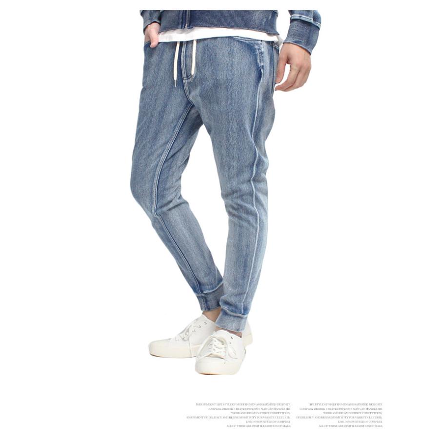 送料無料 カットデニム セットアップ メンズ スウェット ヴィンテージ