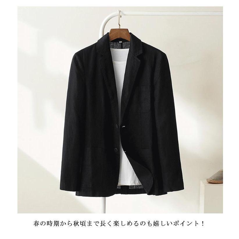 男性ジャケット 麻ジャケット メンズ 涼しい サマージャケット 春夏 薄手