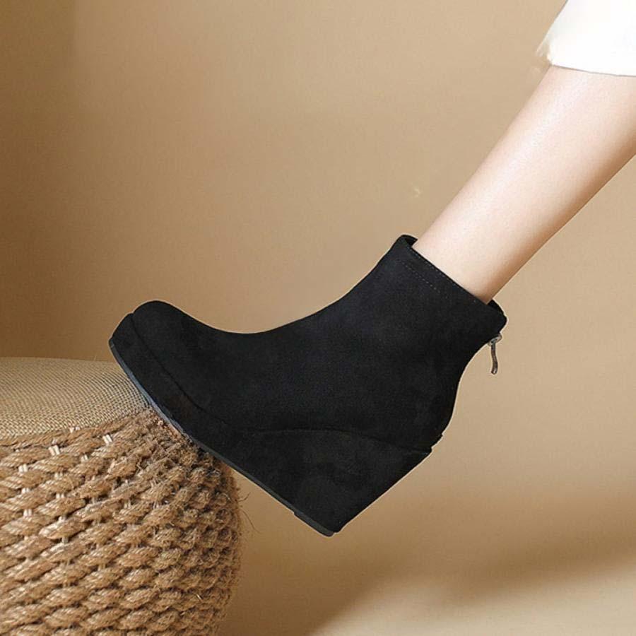 新品 24cm スクエアトゥ 厚底ウェッジソール アンクル丈ブーツ 黒 楽天市場】【お買い物マラソン ポイント2倍】【 即納 有