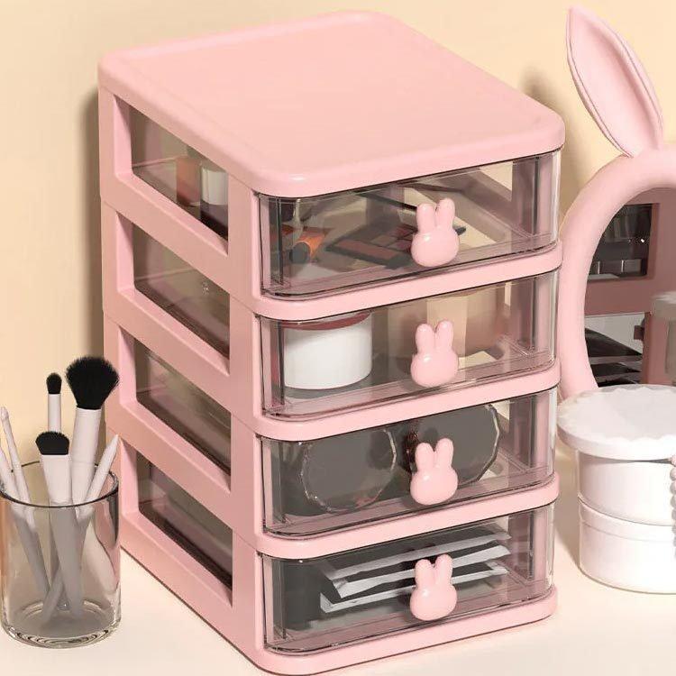 デスク用チェスト4段引き出し式収納ボックス大容量ミニチェスト収納箱