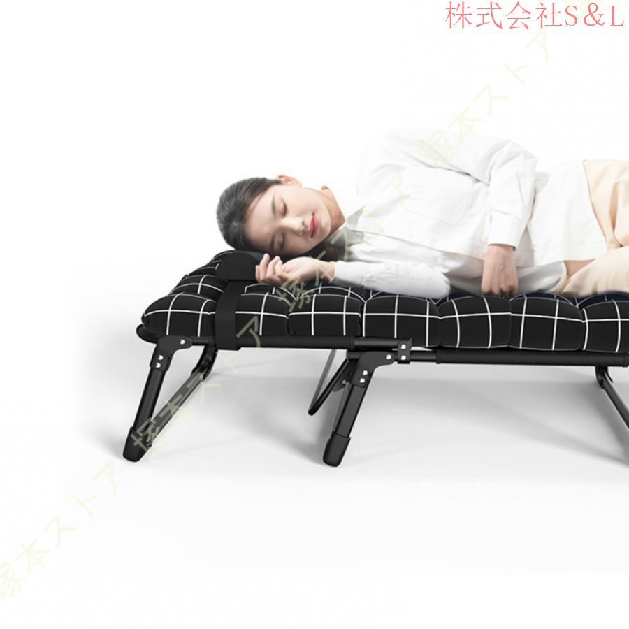 折りたたみベッド シングル コンパクト リクライニング 簡易ベッド 耐