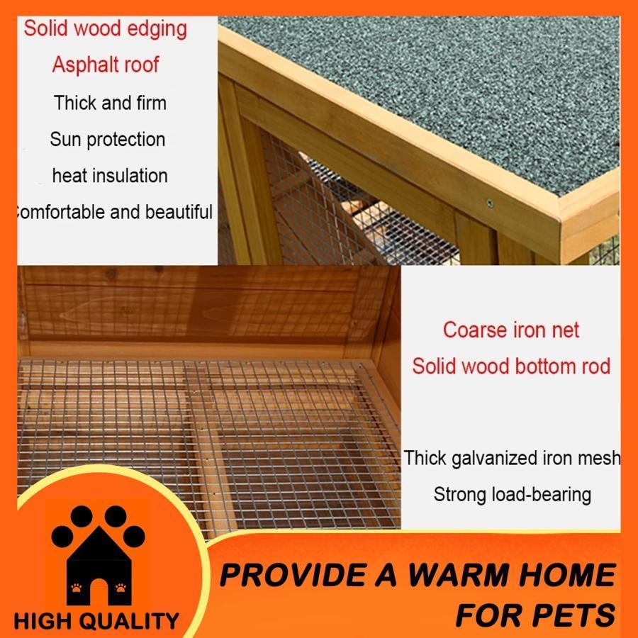 木製鶏小屋 大型鶏舎 家禽ケージ 鶏小屋 4-6羽用 2段 木製鶏小屋