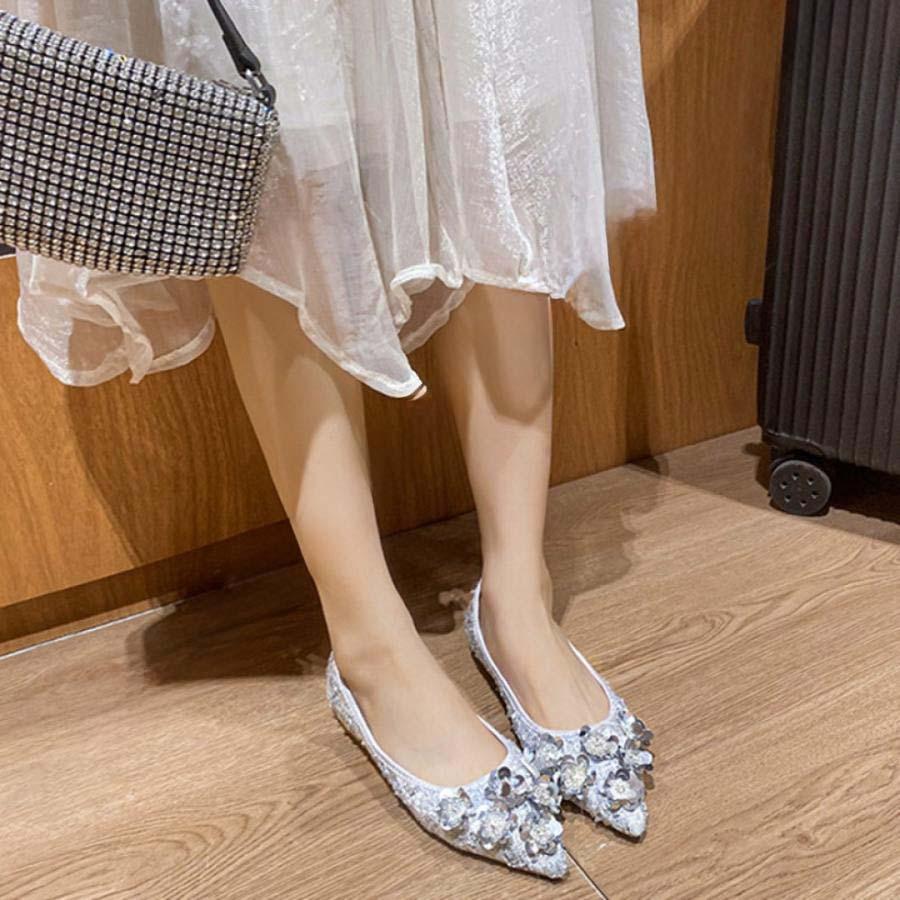 レディース パンプス ローヒール パール 安定感 女性 歩きやすい 軽量 おしゃれ チャンキーヒール フラット 走れる 痛くない 低反発 冠婚葬祭 オフィス 結婚式 | ブランド登録なし