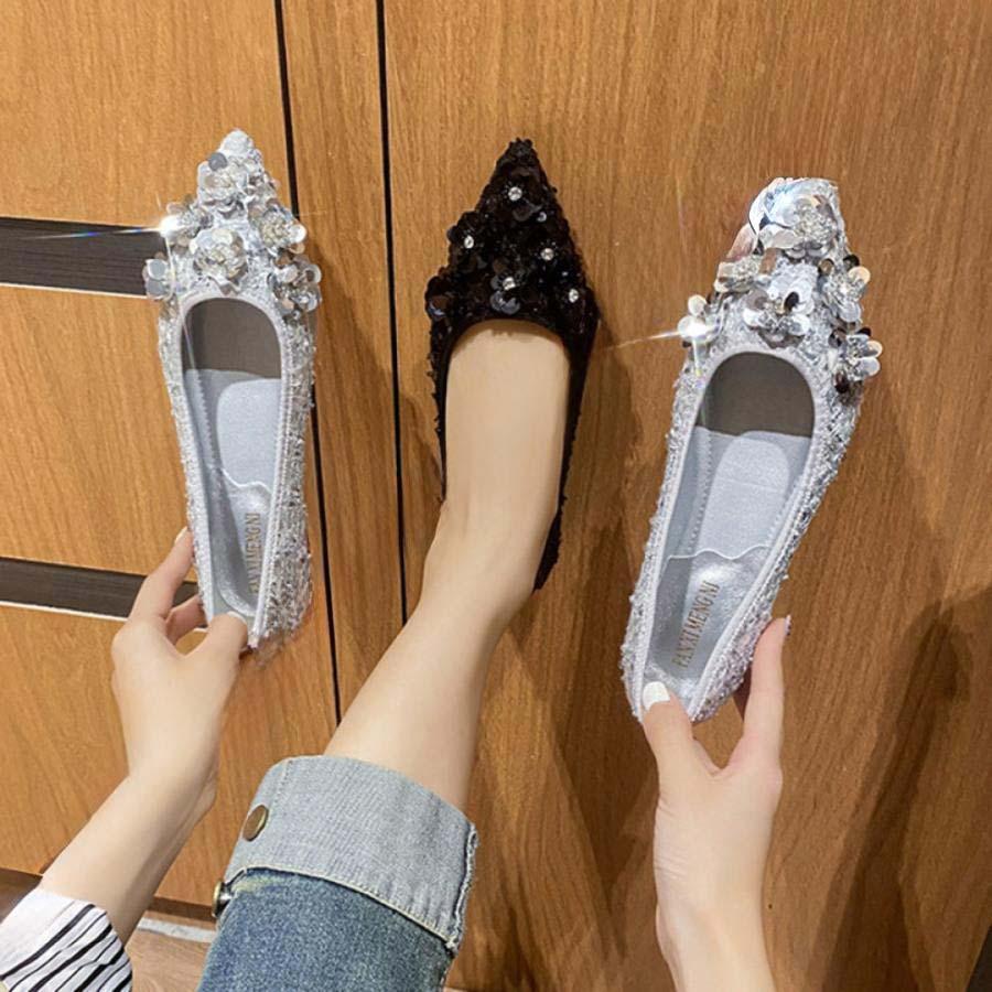 レディース パンプス ローヒール パール 安定感 女性 歩きやすい 軽量 おしゃれ チャンキーヒール フラット 走れる 痛くない 低反発 冠婚葬祭 オフィス 結婚式 | ブランド登録なし | 14