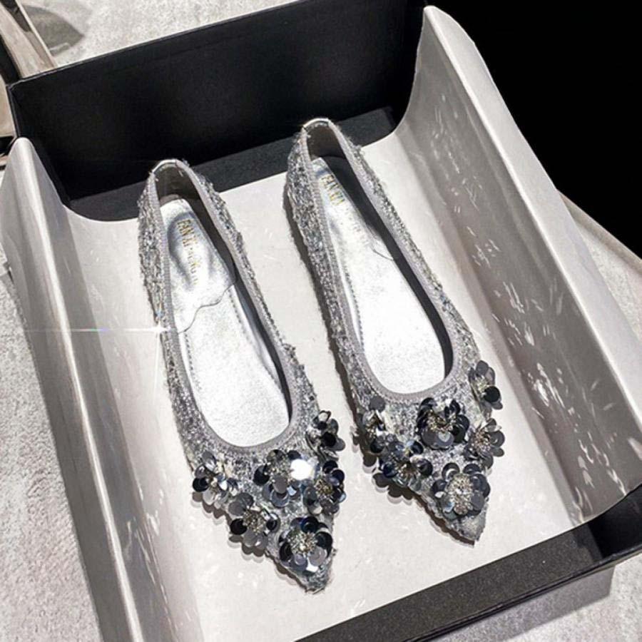 レディース パンプス ローヒール パール 安定感 女性 歩きやすい 軽量 おしゃれ チャンキーヒール フラット 走れる 痛くない 低反発 冠婚葬祭 オフィス 結婚式 | ブランド登録なし | 19