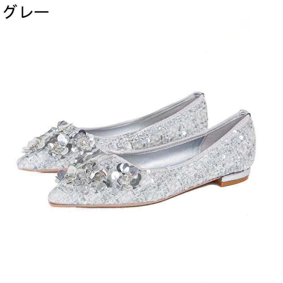 レディース パンプス ローヒール パール 安定感 女性 歩きやすい 軽量 おしゃれ チャンキーヒール フラット 走れる 痛くない 低反発 冠婚葬祭 オフィス 結婚式 | ブランド登録なし | 04