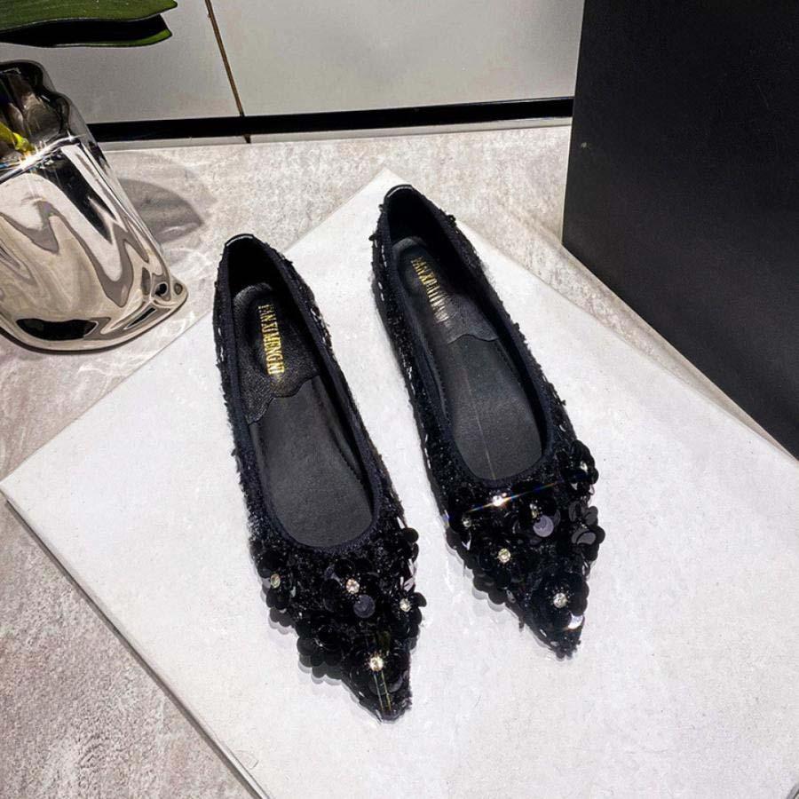 レディース パンプス ローヒール パール 安定感 女性 歩きやすい 軽量 おしゃれ チャンキーヒール フラット 走れる 痛くない 低反発 冠婚葬祭 オフィス 結婚式 | ブランド登録なし | 05