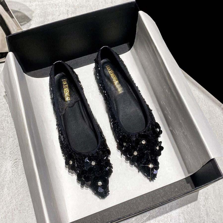 レディース パンプス ローヒール パール 安定感 女性 歩きやすい 軽量 おしゃれ チャンキーヒール フラット 走れる 痛くない 低反発 冠婚葬祭 オフィス 結婚式 | ブランド登録なし | 06