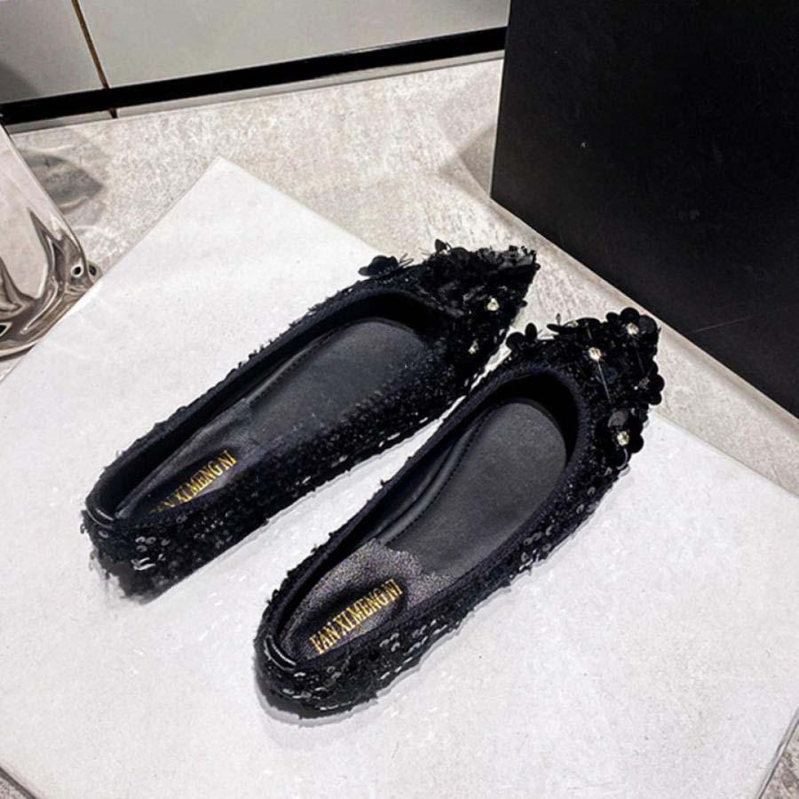 レディース パンプス ローヒール パール 安定感 女性 歩きやすい 軽量 おしゃれ チャンキーヒール フラット 走れる 痛くない 低反発 冠婚葬祭 オフィス 結婚式 | ブランド登録なし | 07