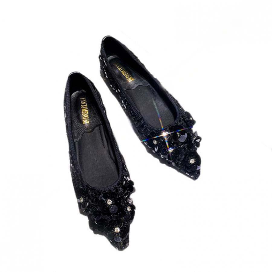 レディース パンプス ローヒール パール 安定感 女性 歩きやすい 軽量 おしゃれ チャンキーヒール フラット 走れる 痛くない 低反発 冠婚葬祭 オフィス 結婚式 | ブランド登録なし | 09