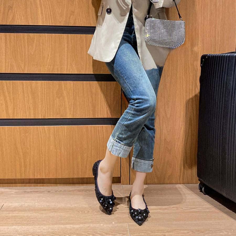 レディース パンプス ローヒール パール 安定感 女性 歩きやすい 軽量 おしゃれ チャンキーヒール フラット 走れる 痛くない 低反発 冠婚葬祭 オフィス 結婚式 | ブランド登録なし | 11