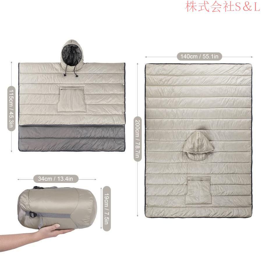 冬用ポンチョコート保温ポンチョウェアラブルフード付き