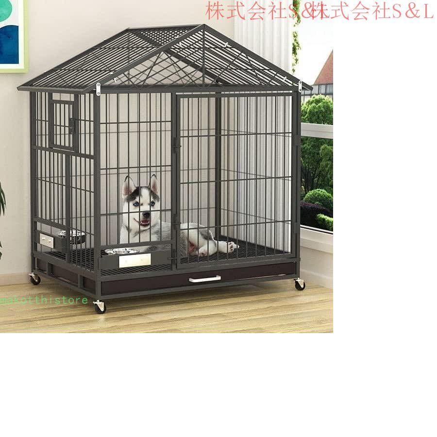 犬サークルペットケージ鉄製の犬用ケージ頑丈なロック付きの脱出 犬サークルペットケージ鉄製の犬用ケージ頑丈なロック付きの脱出