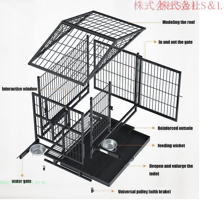 犬サークルペットケージ鉄製の犬用ケージ頑丈なロック付きの脱出 犬サークルペットケージ鉄製の犬用ケージ頑丈なロック付きの脱出