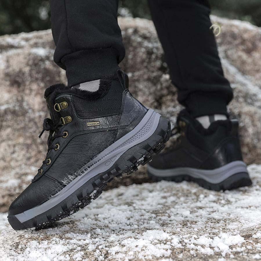 防寒ブーツ メンズ レーディス 防水 トレッキングブーツ 裏起毛 ピンク 24.5-28.0cm 防寒ブーツ メンズ レーディス 防水 トレッキング