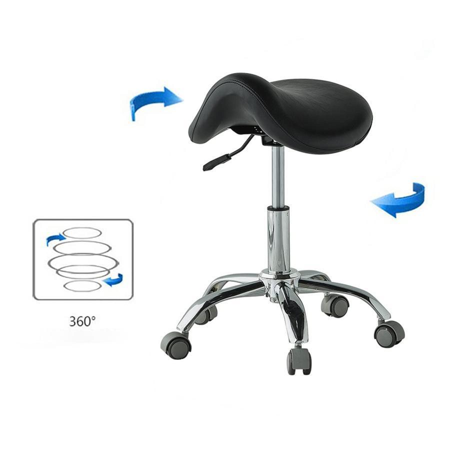 サドルスツール 人間工学に基づいたオフィス 車輪付きサドルチェア