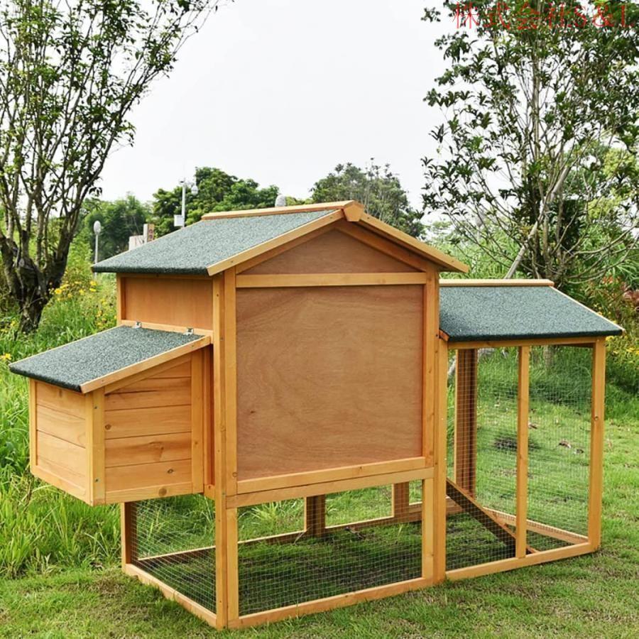 鳥かご 屋外木製鶏小屋 屋外 木製 鳥ケージ大型 ワイヤー