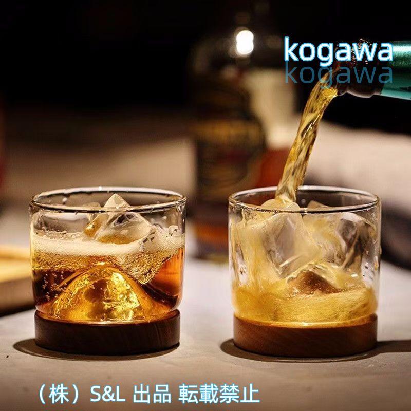 ウイスキーグラス セット 木台付き 高級 ガラス ロックグラス