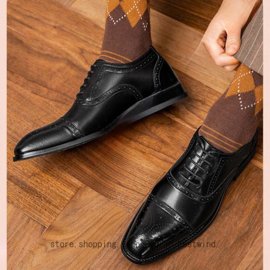 ビジネスシューズ メダリオン メンズ 革靴 ストレートチップ