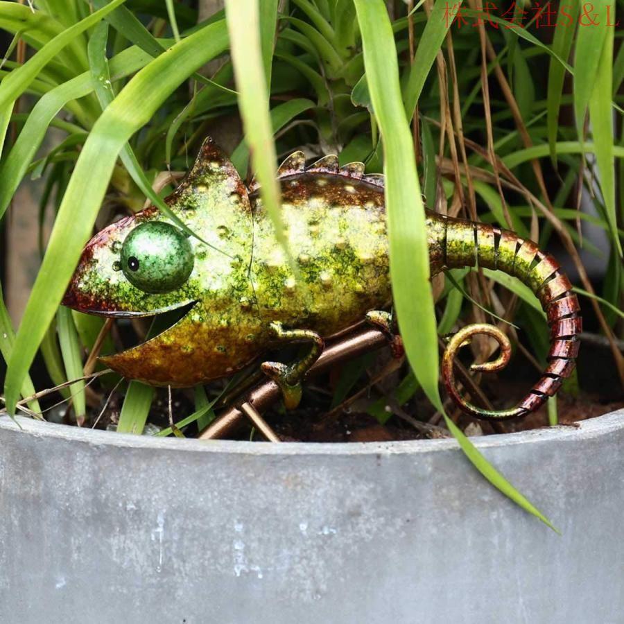 置物 カメレオンオブジェ 鉄 動物の装飾品 野生動物スタイル 置物 カメレオンオブジェ 鉄 動物の装飾品 野生動物スタイル