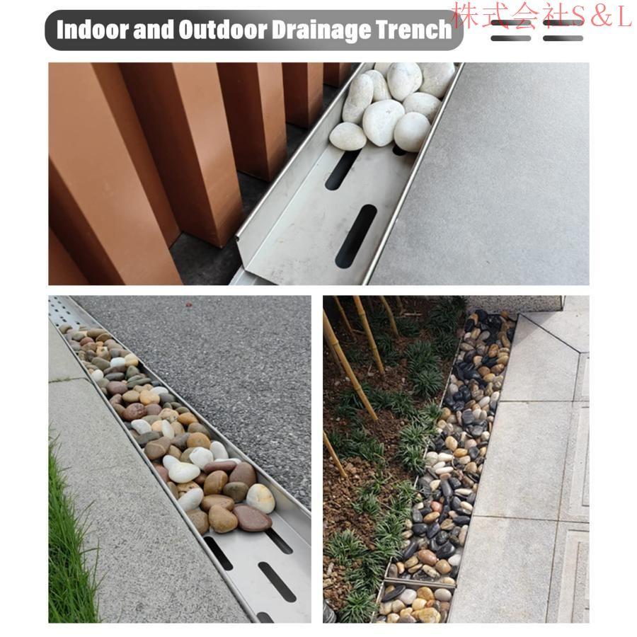 排水溝システム、 1mチャンネルドレインキット 庭のパティオの床の