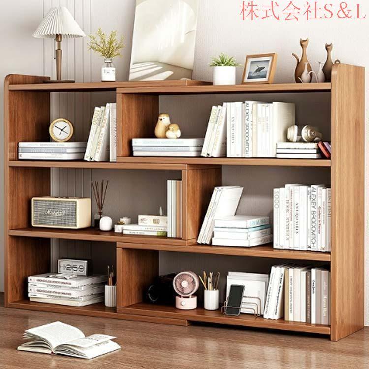 オープンシェルフ 本棚 伸縮 木製 天然素材 大容量 収納棚 シンプル おしゃれ Amazon.co.jp: Oldlaiben 本棚 伸縮式本棚 オープンシェルフ