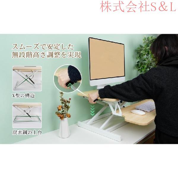 スタンディングデスク 卓上 ガス圧昇降式デスク 昇降式テーブル Amazon | スタンディングデスク 卓上 SHUWEI 天板サイズ73×47cm