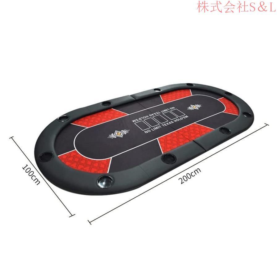 ポーカーテーブル Soozier Poker Table Foldable, 70 in. Oval Blackjack Casino