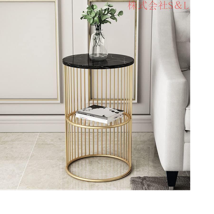 サイドテーブル ゴールド 大理石風 アンティーク調 【公式通販】