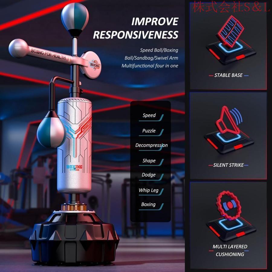 サンドバッグ　自立タイプ Amazon | スタンド付きヘビーパンチングバッグ 大人用 ティーン