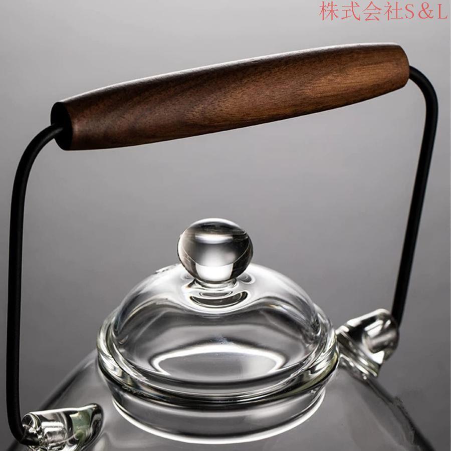 耐熱ガラスポット ティーポット 紅茶ポット 透明 直火可 茶