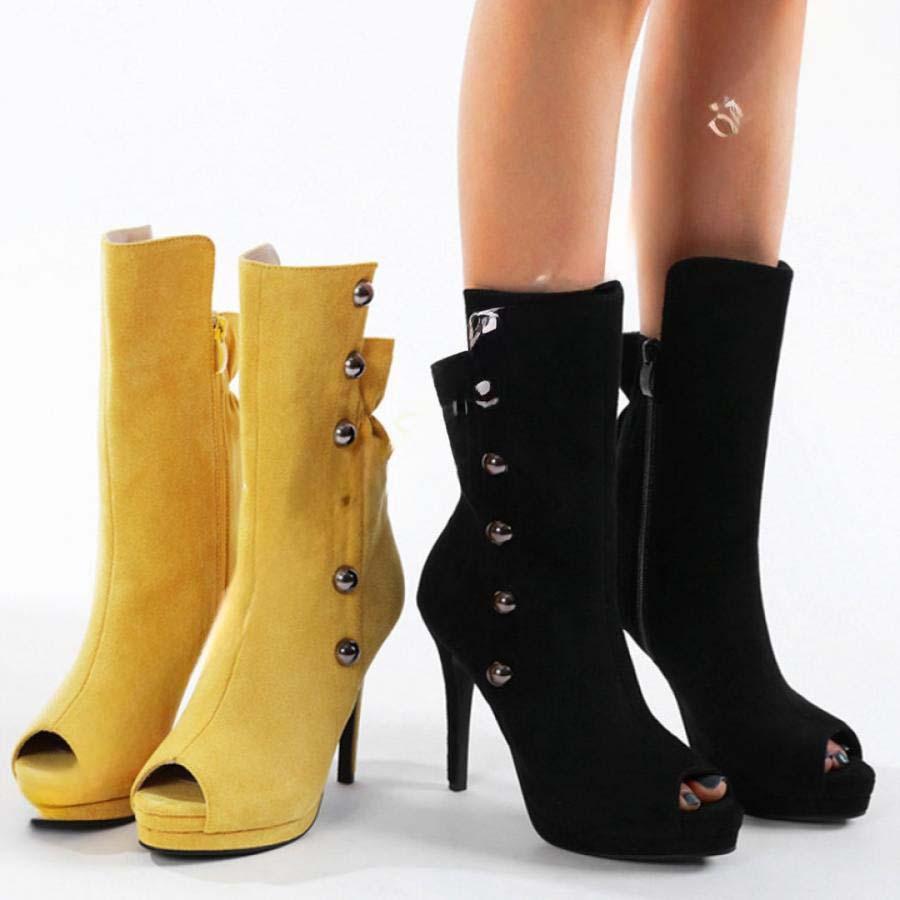 オープントゥソックスブーツサンダルシューズ レディース