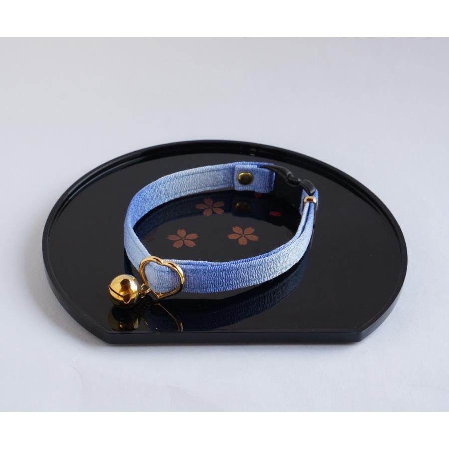 定番人気 猫用 首輪 ハンドメイド セーフティバックル使用 ３サイズから選べる 江戸猫首輪 グラデーション 青 Dprd Jatimprov Go Id