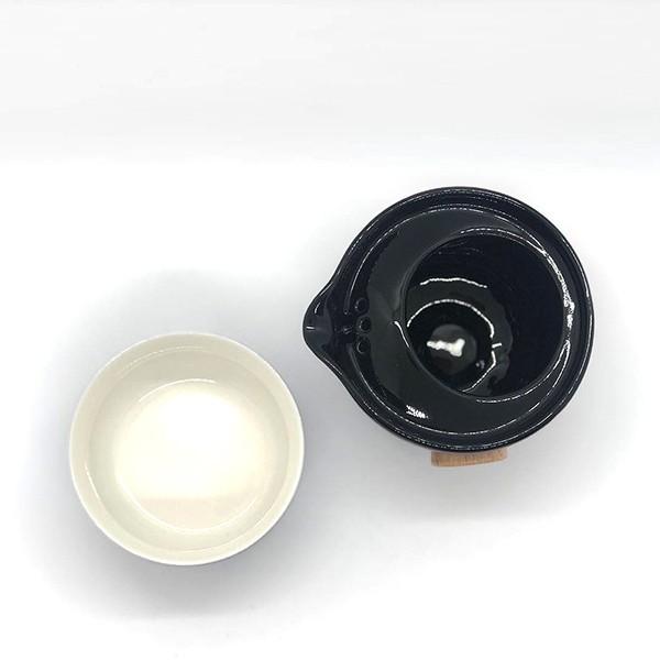 お試し茶葉付》EILONG/茶器セット・黒 : 台湾茶藝館 狐月庵 Yahoo!店