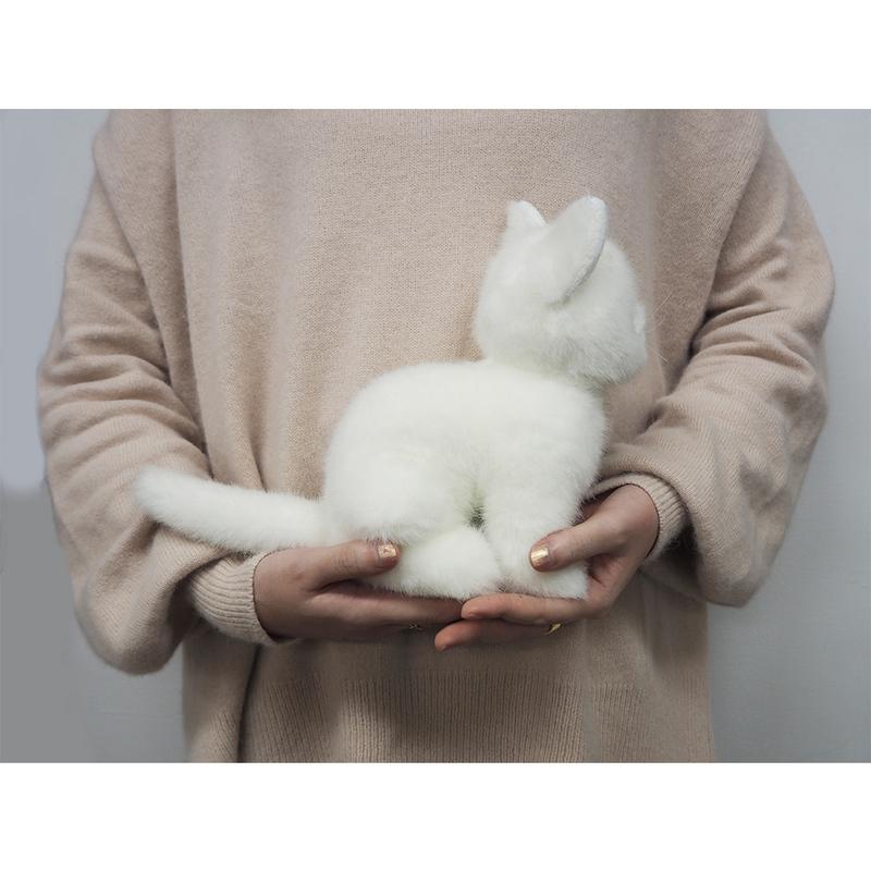 グレイスフル ネコ おすわりCAT 白猫 I-6855 三英貿易 キャット