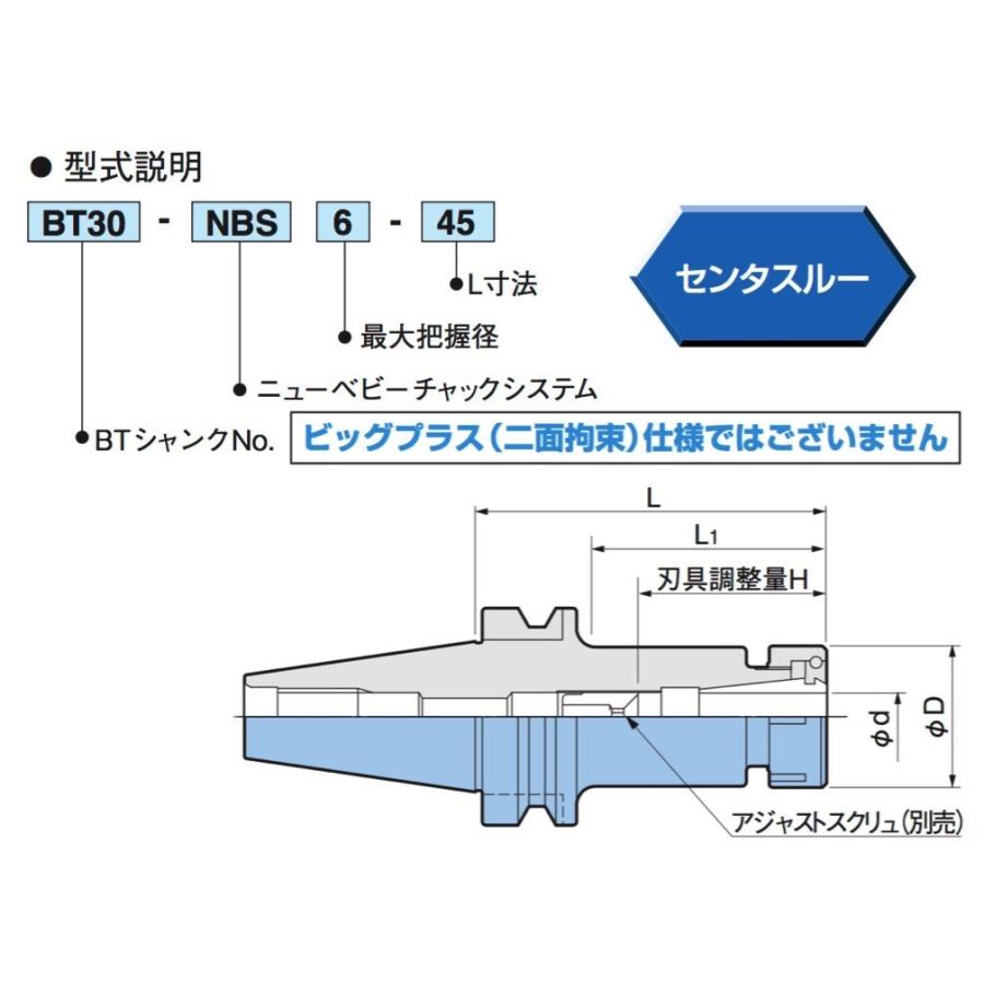 送料無料】BIG ニューベビーチャック BT30-NBS16-105 : 工具の 
