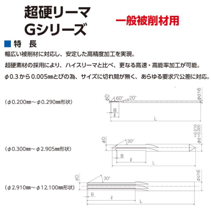 【送料無料】FPツール CG 12.100 超硬リーマ Gシリーズ  CG12.100｜kogunohyotan｜02