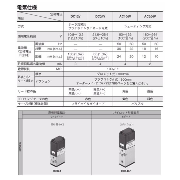 【定形外可】 コガネイ 030E1/DC24V 電磁弁｜kogunohyotan｜03