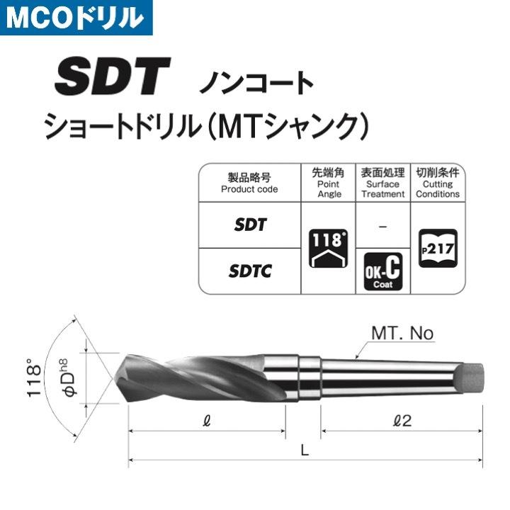 【送料無料】 岡崎精工 SDT 29 ショートドリル（モールステーパシャンク）シャンクNo.MT3 ノンコート   SDT3X0290｜kogunohyotan｜02