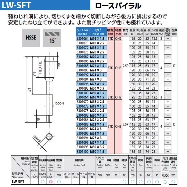 osgタップM6x1.0 OH2 23本セット osgタップM6x1.0 OH2 23本セット EX-SFT-OH2-M6X1 | スパイラル