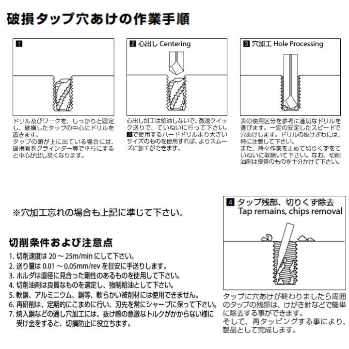 定形外可】OSG EX-H-DRL 2 折損タップ除去用ドリル 在庫区分B : 工具の