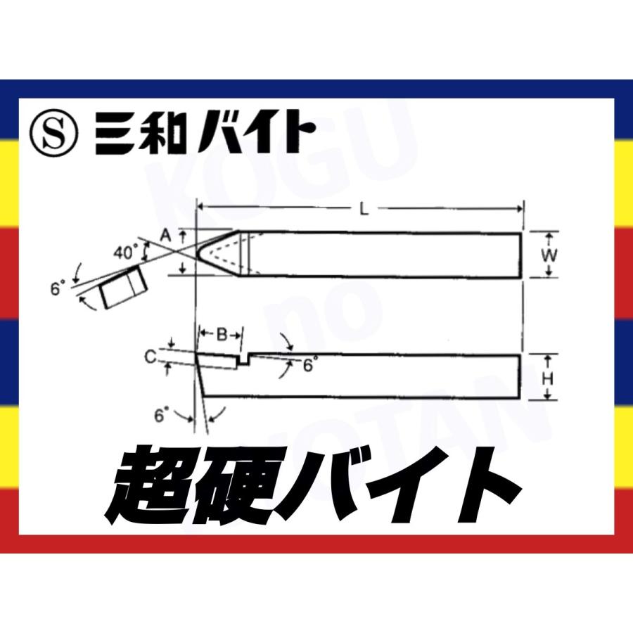 定形外不可】三和製作所 超硬バイト 36-4 K10 JIS36形 HTi10, H1 定形外不可】三和製作所 超硬バイト 36-4 K10 JIS36形 HTi10, H1