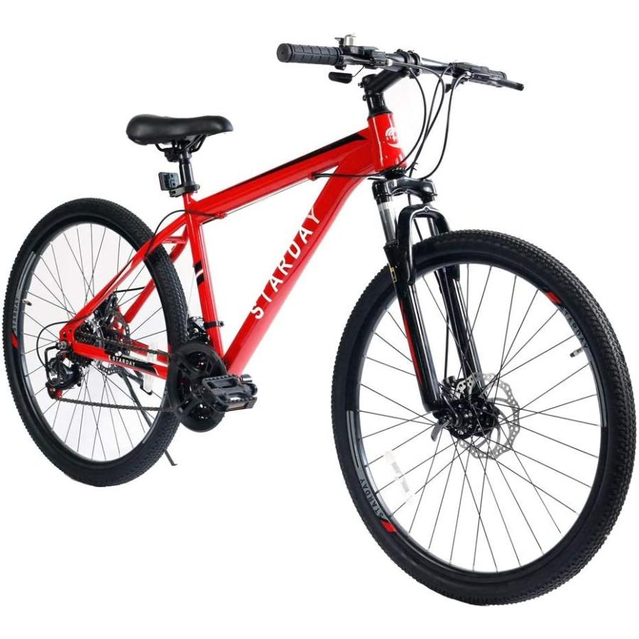 21年ファッション福袋 マウンテンバイク クロスバイク 26インチ シマノ製21段変速 前後ディスクブレーキ器 サスペンション 前輪クイックリリース ワイヤ錠 ライトのプレゼント付き Commerces Boutique