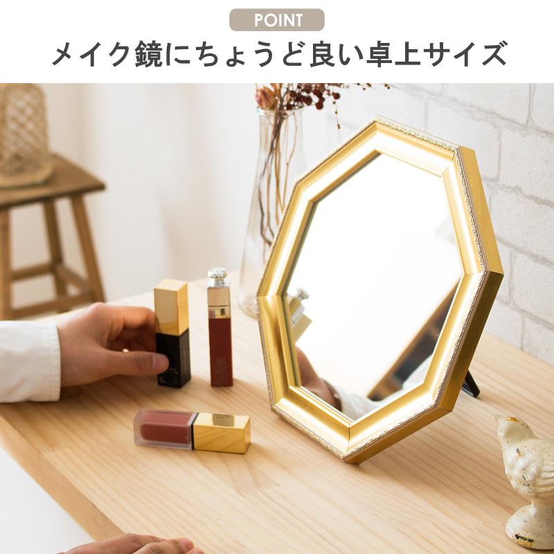 ゴールド薔薇 八角ミラー ゴールド薔薇 八角ミラー