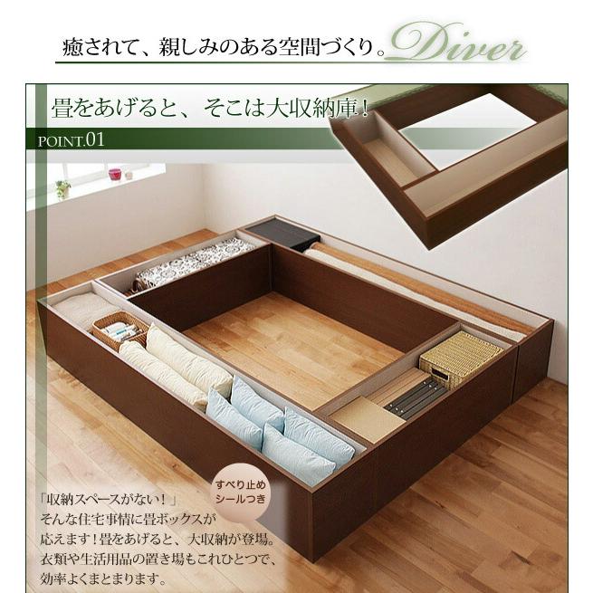 玄関収納 ドレッサー 収納 日本製ユニット式畳ボックス収納 1体 90タイプ 送料無料_3