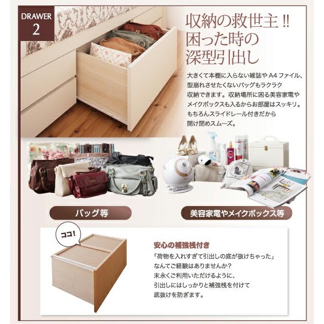 収納付きベッド シングルベッド セミダブルベッド 収納 収納ベッド 大容量 収納ボックス 布団 敷き布団_12