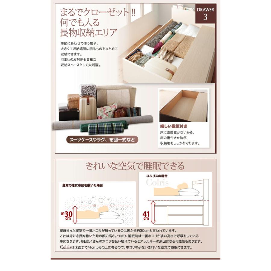 収納付きベッド シングルベッド セミダブルベッド 収納 収納ベッド 大容量 収納ボックス 布団 敷き布団_13