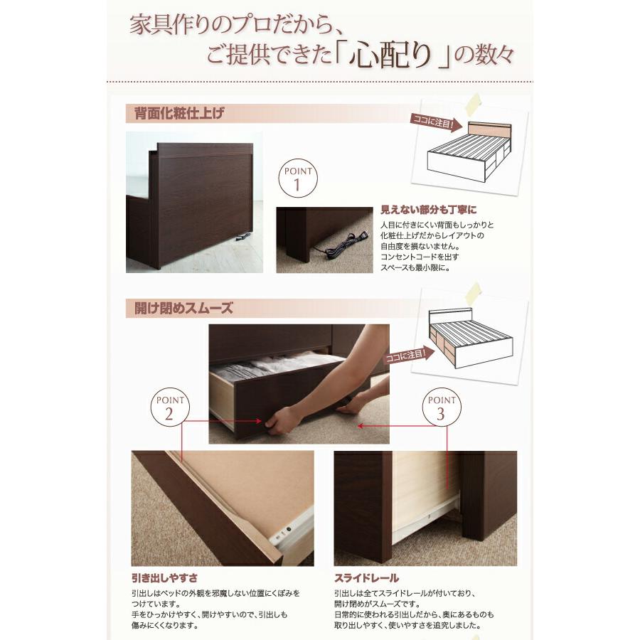収納付きベッド シングルベッド セミダブルベッド 収納 収納ベッド 大容量 収納ボックス 布団 敷き布団_19