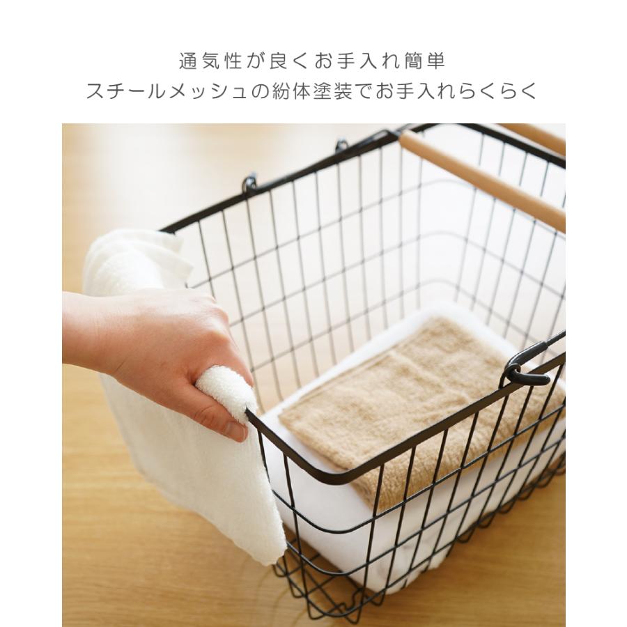 ランドリーバスケット ランドリーワゴン 2段 スクエア キャスター