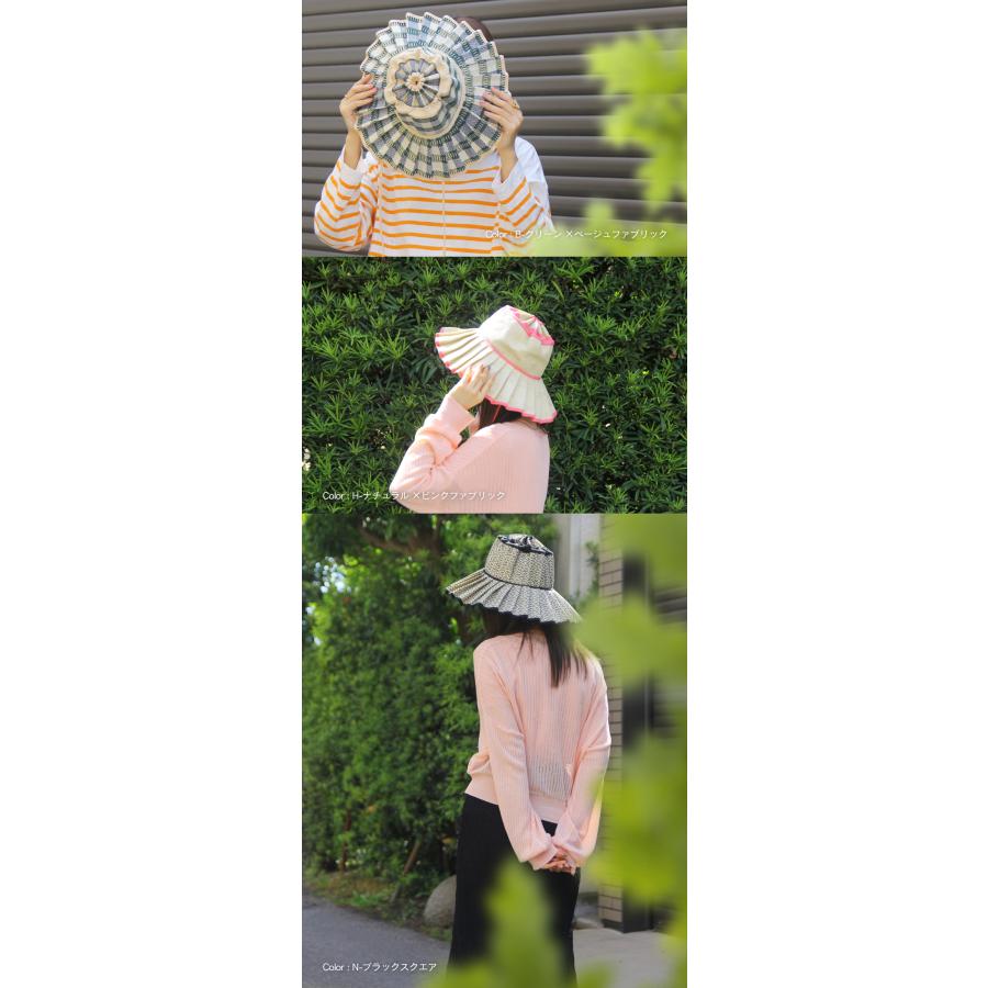 ストローハット 麦わら帽子 帽子 紫外線対策 レディース 折りたたみ